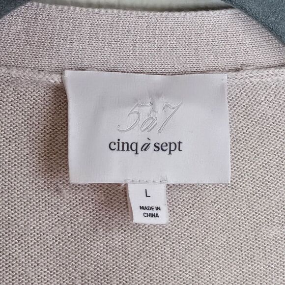 Cinq A Sept Tous Les Jours Gaetana Cardigan Womens Size L Ruffle Light Pink - Picture 4 of 8